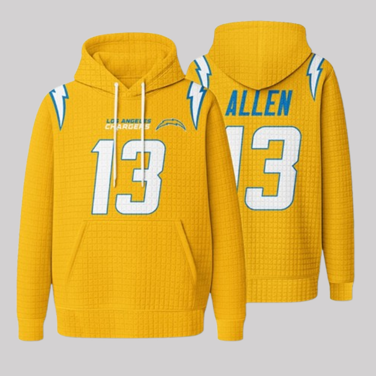 Chargers Allen 13 Waffle Hoodie