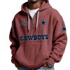 Cowboys EST 1960 Half Zip Waffle Hoodie 1