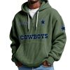 Cowboys EST 1960 Half Zip Waffle Hoodie