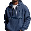 Cowboys EST 1960 Half Zip Waffle Hoodie 3