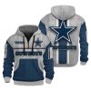 Cowboys Personalization 3D Half zip Hoodie