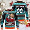 Dolphins All I Want For Christmas Is Silence Ugly Christmas Sweater