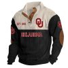 EST 1895 Oklahoma Football Stand Up Collar Sweatshirt 3