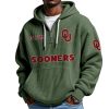 EST 1895 Sooners College Football Half Zip Waffle Hoodie 1