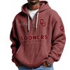 EST 1895 Sooners College Football Half Zip Waffle Hoodie 3
