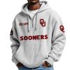 EST 1895 Sooners College Football Half Zip Waffle Hoodie 4