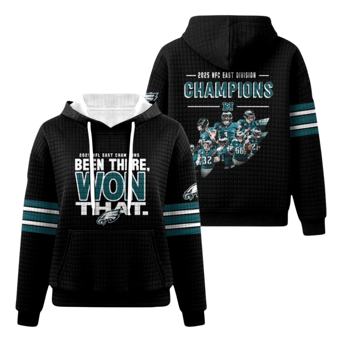 Eagles Been There Won That Waffle Hoodie