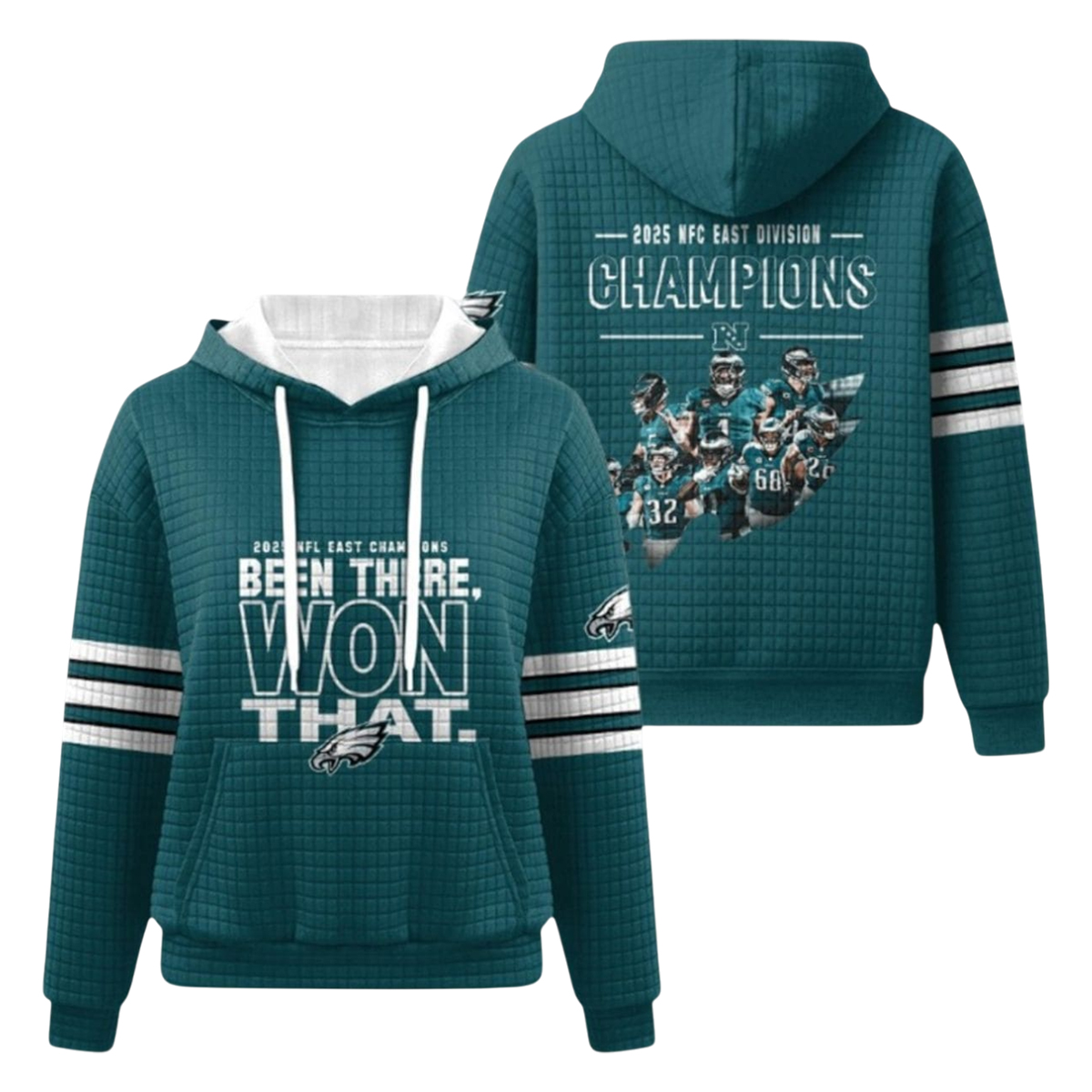 Eagles Been There Won That Waffle Hoodie 2