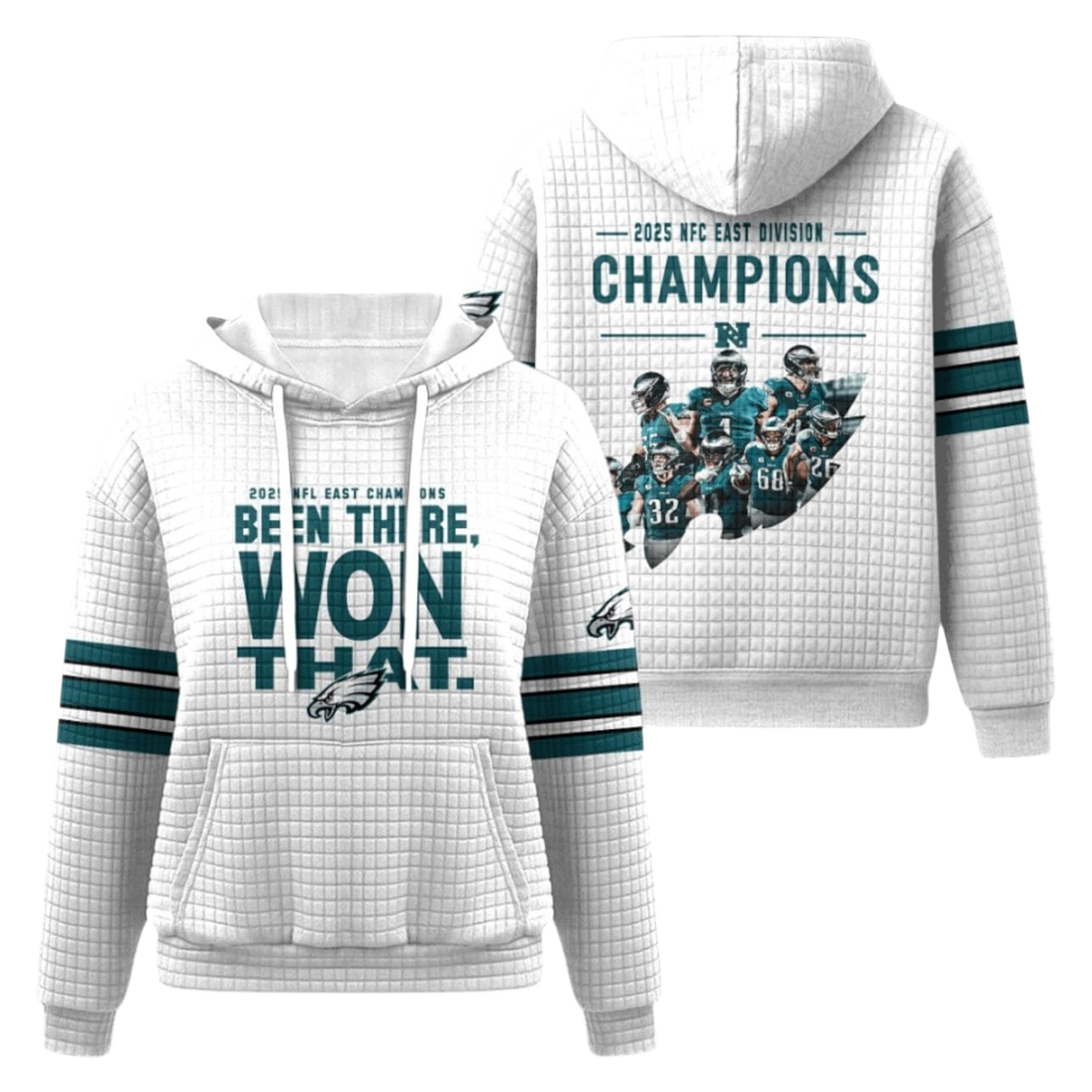 Eagles Been There Won That Waffle Hoodie