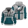 Eagles Personalization 3D Half zip Hoodie