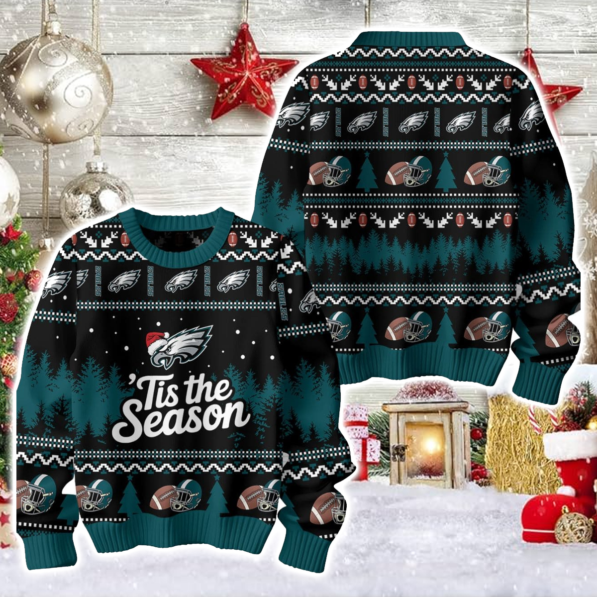 Eagles Tis The Season Christmas Ugly Sweater