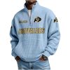 Est 1890 Buffaloes Waffle Stand Collar Half Zip Sweatshirt 2