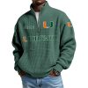 Est 1926 Hurricanes Waffle Stand Collar Half Zip Sweatshirt 1