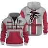 Falcons Personalization 3D Half zip Hoodie