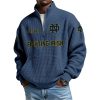 Fighting Irish Est 1887 Waffle Stand Collar Half Zip Sweatshirt