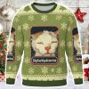 Green Drowsy Diphenhydramine Cat Meme Christmas Ugly Sweater
