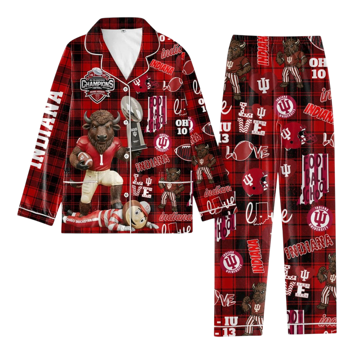 Hoosiers Big Ten Conference Champions 2025 Pajamas Set