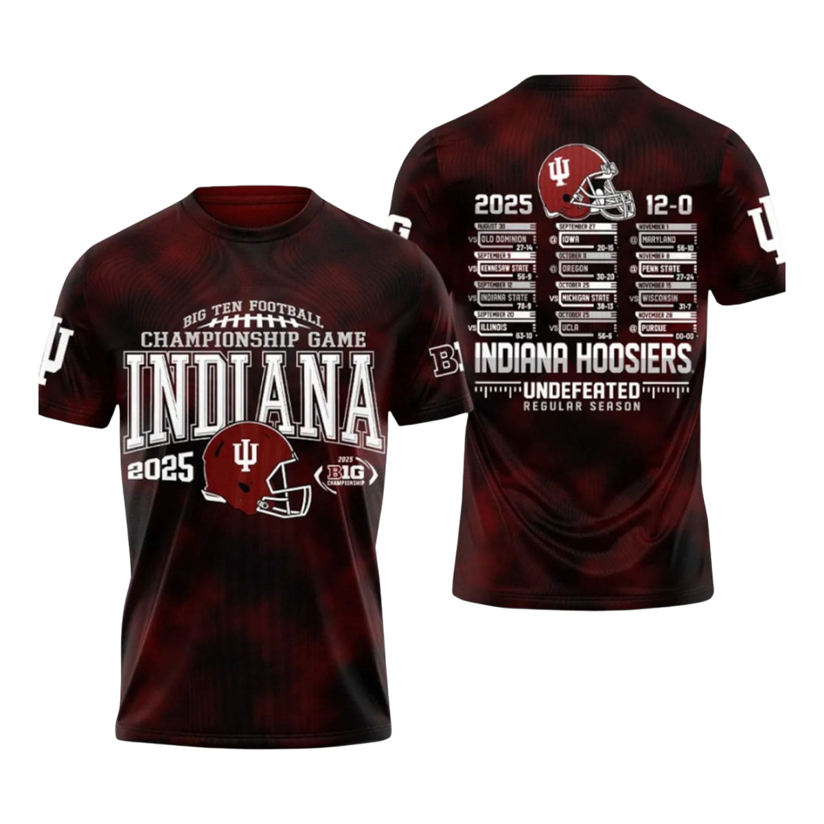 Indiana Undefeated Regular Season Big Ten Championship 2025 Shirt