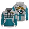 Jaguars Personalization 3D Half zip Hoodie