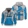 Lions Personalization 3D Half zip Hoodie