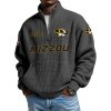 Missouri Est 1890 Waffle Stand Collar Half Zip Sweatshirt 1