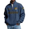 Missouri Est 1890 Waffle Stand Collar Half Zip Sweatshirt