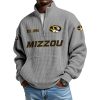 Missouri Est 1890 Waffle Stand Collar Half Zip Sweatshirt 2