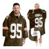 Myles Garrett 95 Cleveland Football Unisex Blanket Hoodie