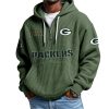 Packers EST 1919 Half Zip Waffle Hoodie 3