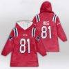 RM 81 New England Football Unisex Blanket Hoodie