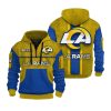 Rams Personalization 3D Half zip Hoodie