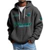 Tulane EST 1893 College Football Half Zip Waffle Hoodie 1