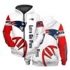 Unisex Patriots Printed Bold Zip Hoodie Set