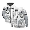 Unisex Raiders Printed Bold Zip Hoodie