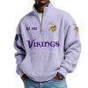 Vikings EST 1919 Half Zip Waffle Hoodie 1