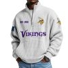 Vikings EST 1919 Half Zip Waffle Hoodie 2