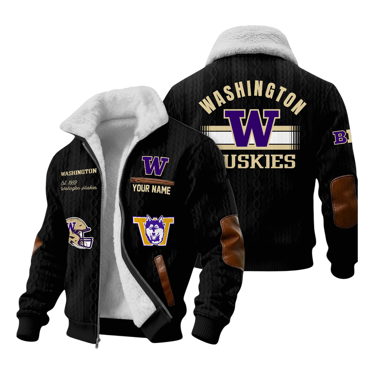 Winter Fleece Huskies Est 1889 Jacket 2