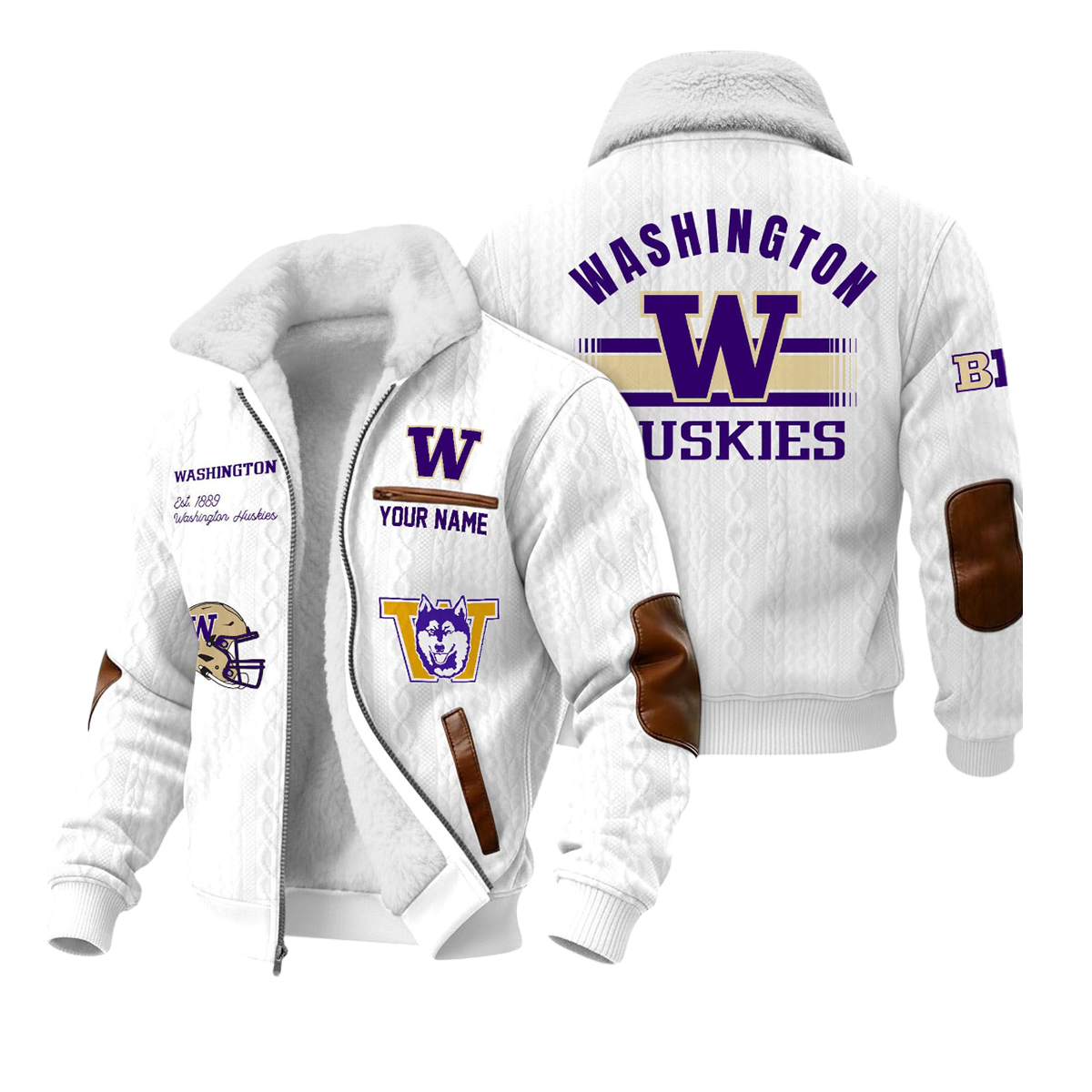 Winter Fleece Huskies Est 1889 Jacket 3
