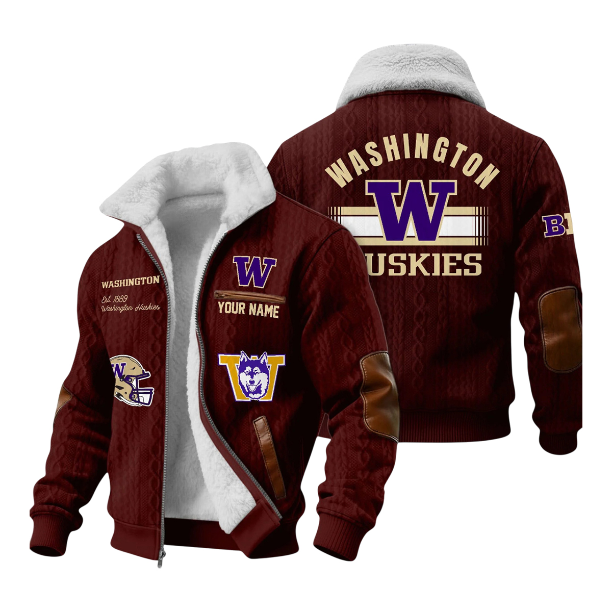 Winter Fleece Huskies Est 1889 Jacket 4