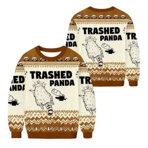 Drunk Raccoon Trash Panda Christmas Ugly Sweater