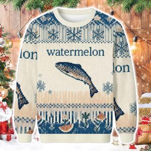 Watermelon Fish Ugly Christmas Sweater
