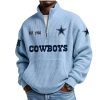 Cowboys EST 1960 Half Zip Waffle Hoodie 1