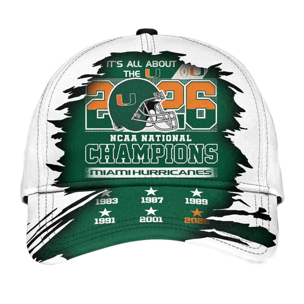 2026 Miami Hurricanes National Champions Classic Hat 2026 Miami Hurricanes National Champions Classic Hat