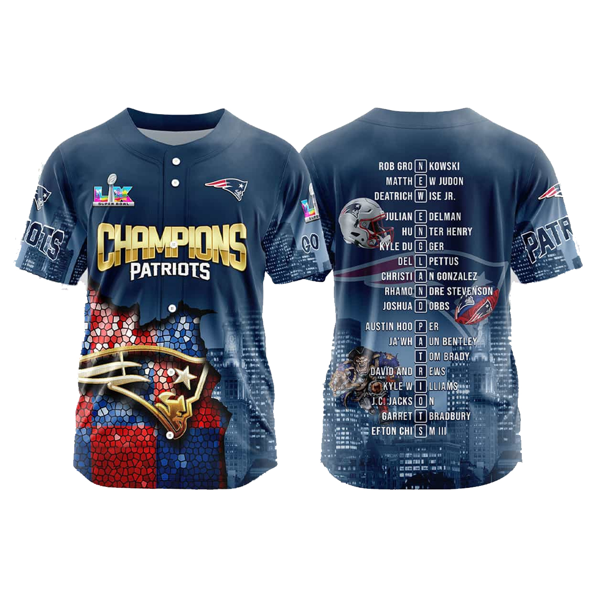 2026 Patriots SB LX Champions Jersey