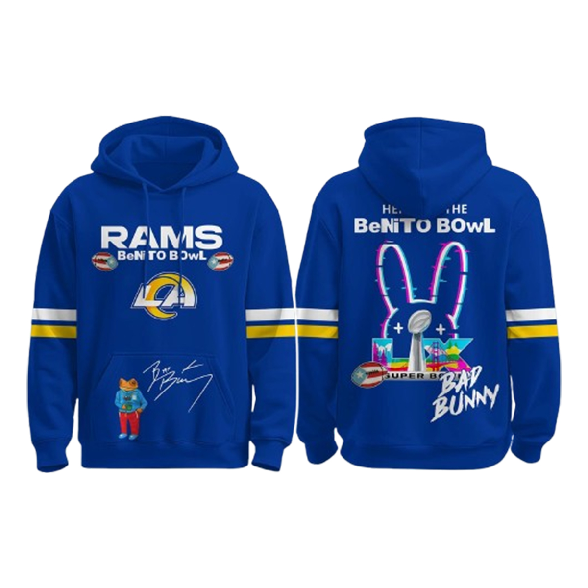 2026 Rams Bad Bunny BeNiTo BOwl SB LX Hoodie
