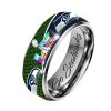 2026 Seahawks SB LX Silver Tungsten Ring