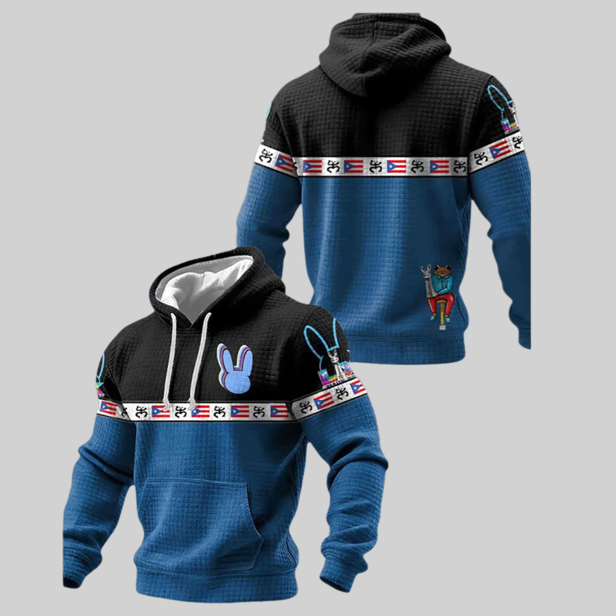 Bad Bunny Benito Bowl Puerto Rico Waffle Hoodie 2026 2