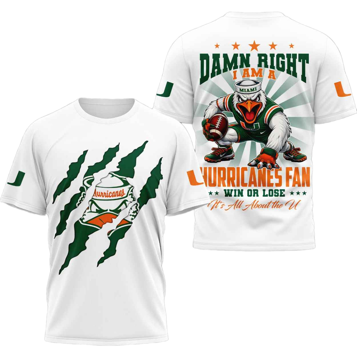 Damn Right I Am A Hurricanes Fan 3D Shirt