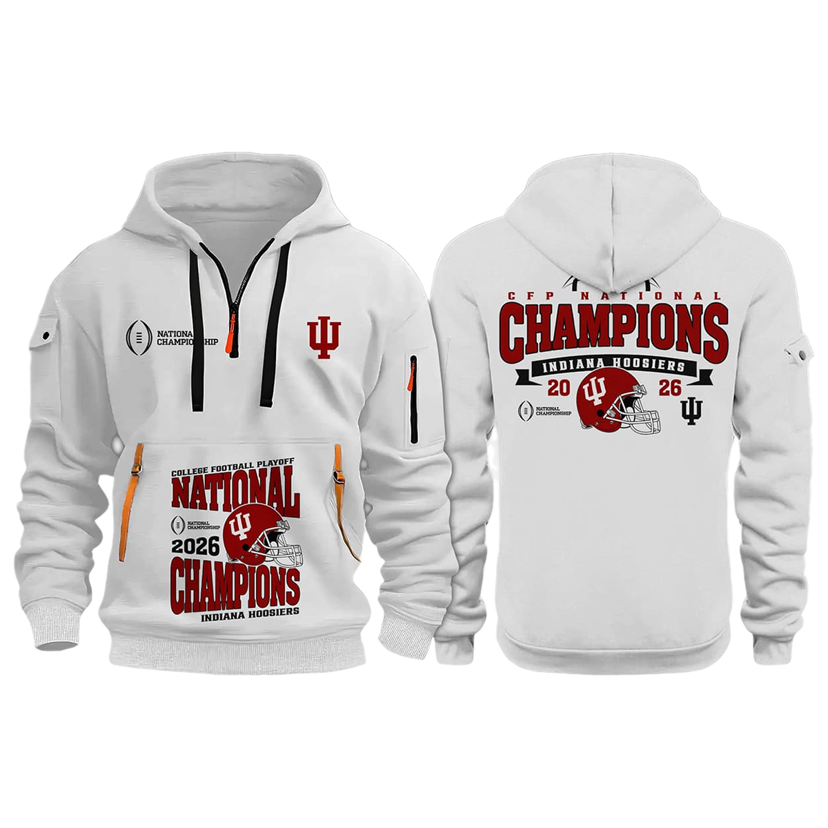 Indiana Hoosiers National Champions 2026 Quarter Zip Hoodie