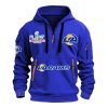 LA Rams Bowl 2026 Quarter Zip Hoodie 1
